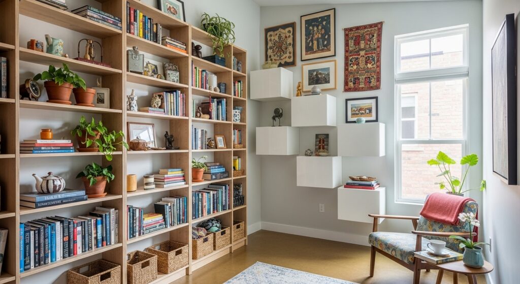 Learn how to maximize vertical space in any room with smart storage, wall shelves, tall furniture, and simple design tips to make small spaces look bigger and more organized.